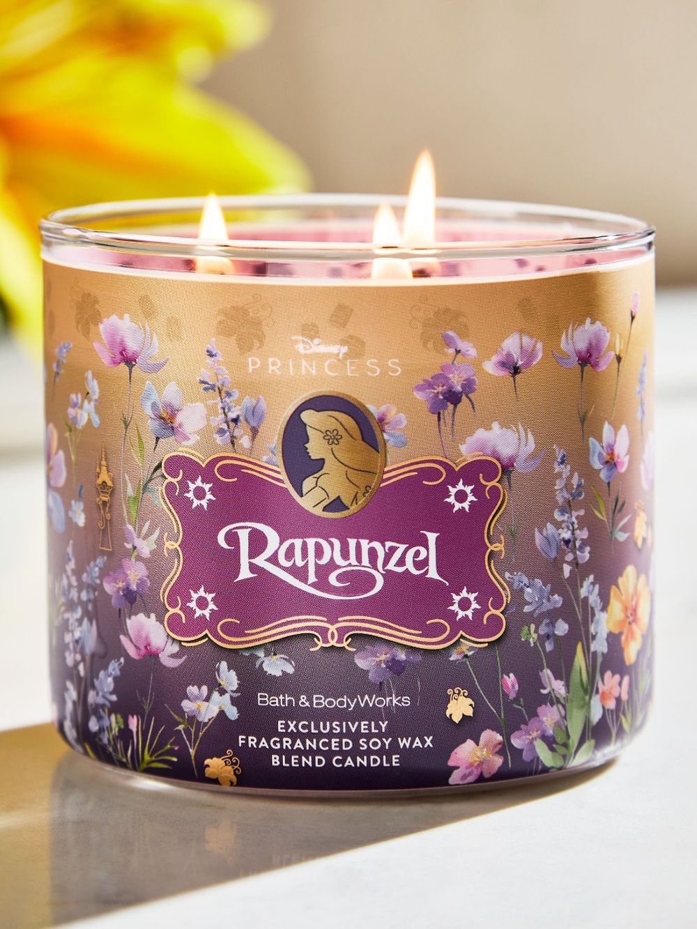 Bath & Body Works Rapunzel 3-Wick Candle — Disney Princess Collection